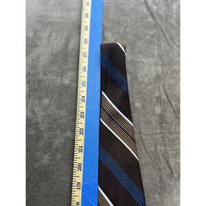 Vintage Andhurst Brown Blue‎ Striped Men’s Dacron Polyester Neck Tie 70's